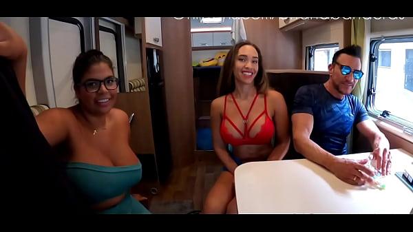 Striptease meeting ahead you horny and hard, Joan Ortega and Briana Moonshine