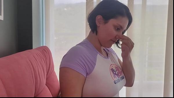 Impolite stepsister, I find my stepsister in her underclothes on the couch